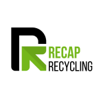 Recap Recycling logo- text with arrowed-R